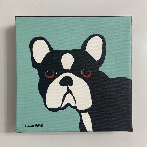 2 Marc Tetro French Bulldog Canvas Prints *Set of 2*  6”x6” each - Picture 5 of 8